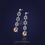 Jewelry Earrings squares from Swarovski ellements.