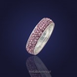 Silver-Ring-heather with Swarovski crystals