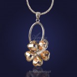 Silver pendant from the collection. Sunny spring in the heart