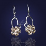 Silver earrings "Serene spring in the heart".