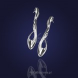Rhodium-plated earrings from the jewelry collection, which captivates with simplicity.