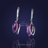 The quintessential chic - silver earrings with amethyst.