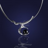 Silver Jewelry Necklace silver rhodium Onyx