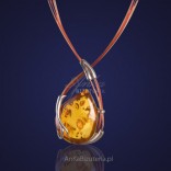 Amber in the new version - original, phenomenal silver necklace.