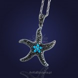 Starfish with marcasites and turquoises - stylish, expressive, joyful.