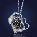 Srebrna biżuteria------ FIRST  LADY--------   - Broszka / Wisior - srebrna róża.