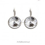 "Magic of simplicity" silver earrings with Swarovski crystals
