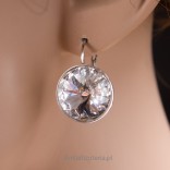 "Magic of simplicity" silver earrings with Swarovski crystals