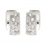 Beautiful clips with rhodium-coated crystals from Dansk Smykkekunst