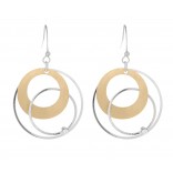Beautiful earrings covered with silver and 14 karat gold Dansk Smykkekunst crystal