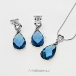 Silver set "chic and elegance" in blue