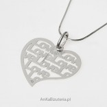 Silver heart for your beloved "Love"