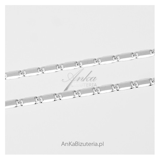 Łańcuszek srebrny ozdobny - Wenecja - 45 cm - prześliczny splot