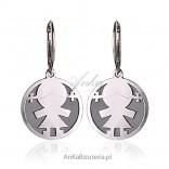 Dzidziuś -dziewczynka- silver oxidized earrings for Women, Girls, for Mom