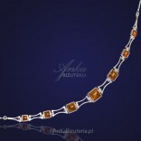 "The sun is enchanted in amber" NECKLACE silver with natural Baltic amber.