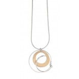 Beautiful necklace covered with silver and 14 karat gold with Dansk Smykkekunst crystal