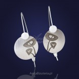 Silver earrings with flowers - stylish, modern