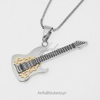 Prawdziwy raj dla gadżeciarzy - wisior w kształcie gitary - ze stali szlachetnej