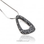 Silver pendant with marcasites - Extremely charming