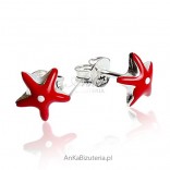 Silver rhodium plated earrings for girls - Stars