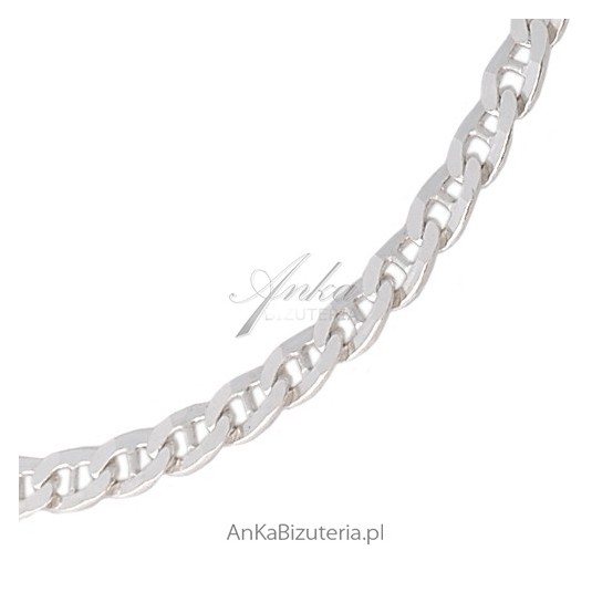 Łańcuszek srebrny ozdobny - Marina- 45 cm -  ciekawy splot .