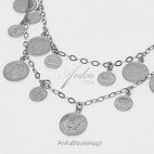 Naszyjnik srebrny - biżuteria włoska - "Grosz do grosza" - kolekcja dukaty