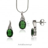 Emerald silver set - Isabella.