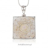 Silver pendant with a shell - artistic jewelry
