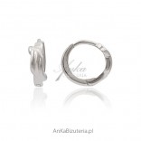 Silver earrings for girls - a peg