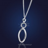 Silver rhodium plated necklace. Sophisticated simplicity. Italian jewelry.