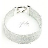 Silver bracelet. Italian rhodium-plated jewelry. Exclusive AnKa collection!