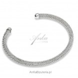 Silver rhodium plated bracelet. Exclusive Italian jewelry