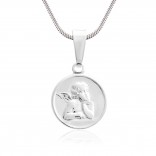 Silver medallion - Angel