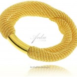 Silver bracelet gilded with yellow gold