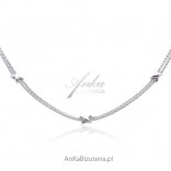 Silver rhodium necklace. Beautiful Italian jewelry.