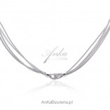Silver rhodium necklace Italian jewelry